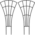 Kndwj Fan Grid Plant Trellises Two Piece Black 18 Inch - Product view