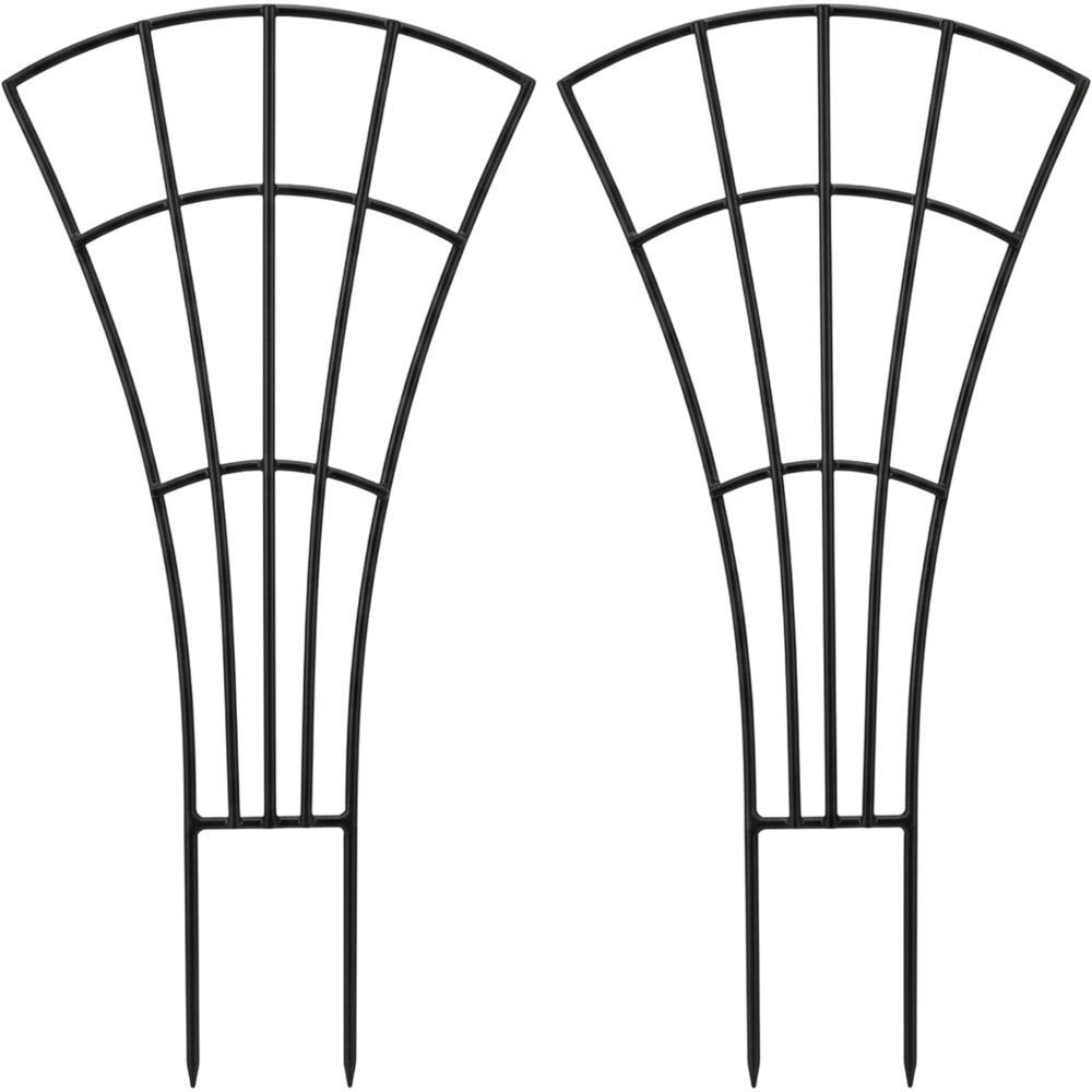 Kndwj Fan Grid Plant Trellises Two Piece Black 18 Inch - Product view